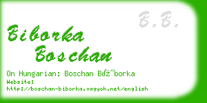 biborka boschan business card